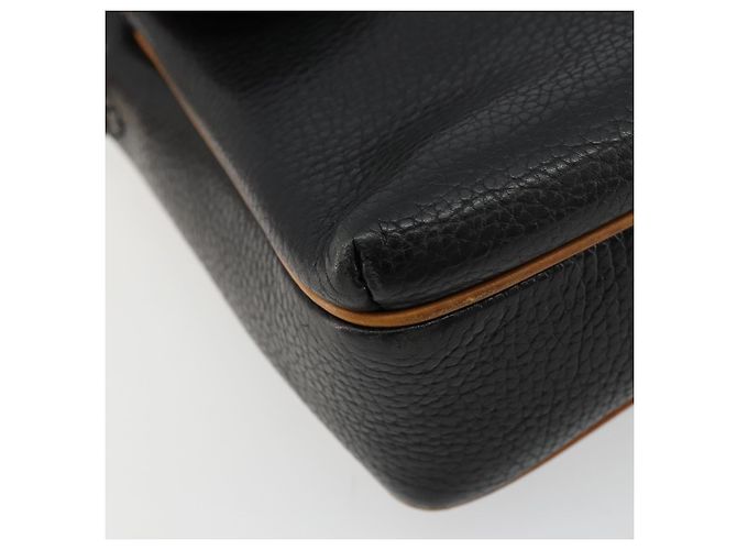 Céline CELINE Schultertasche aus Leder Schwarz Gold Auth 179287 Golden - Ansicht 11