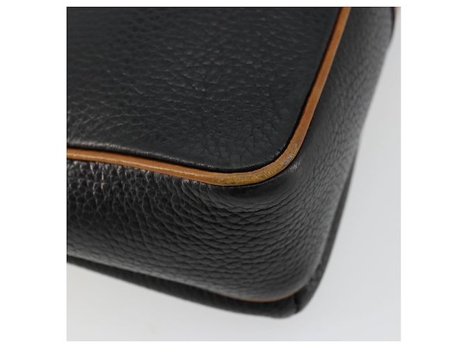 Céline CELINE Schultertasche aus Leder Schwarz Gold Auth 179287 Golden - Ansicht 13