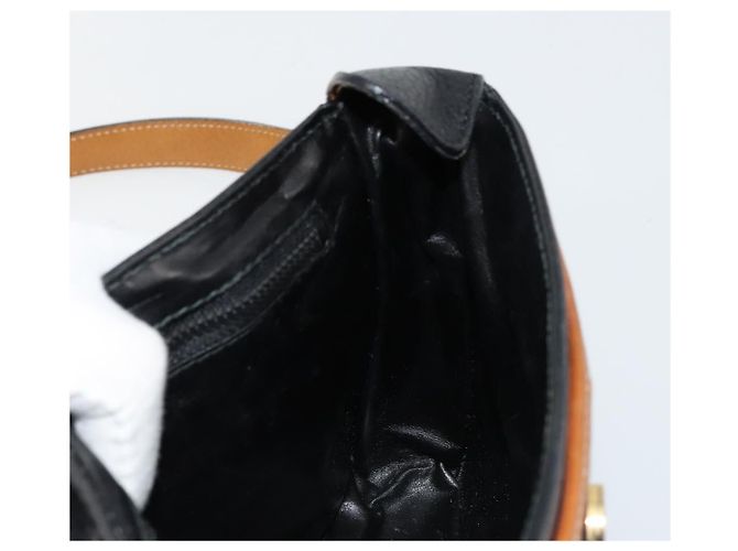 Céline CELINE Schultertasche aus Leder Schwarz Gold Auth 179287 Golden - Ansicht 18