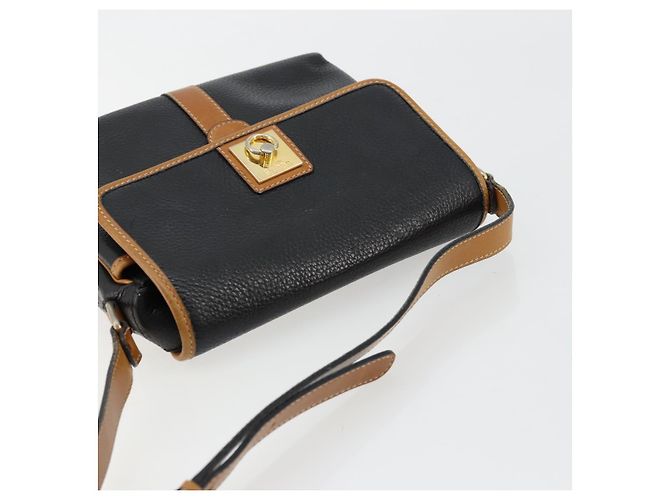 Céline CELINE Schultertasche aus Leder Schwarz Gold Auth 179287 Golden - Ansicht 6