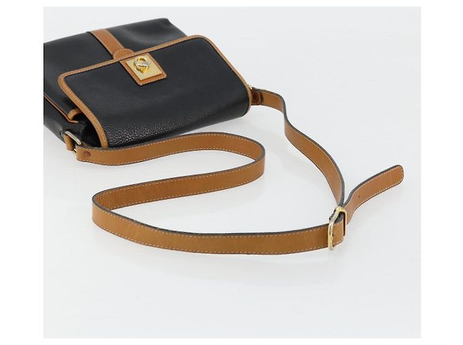 Céline CELINE Schultertasche aus Leder Schwarz Gold Auth 179287 Golden - Ansicht 7