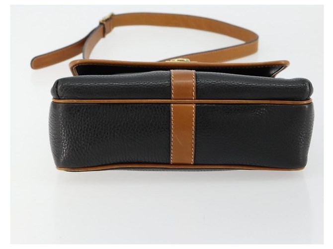 Céline CELINE Schultertasche aus Leder Schwarz Gold Auth 179287 Golden - Ansicht 9