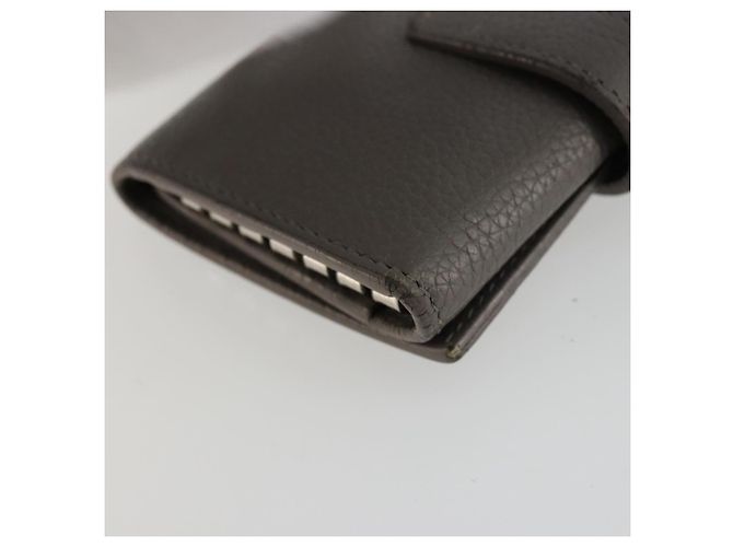 SAINT LAURENT Key Case Leather Gray Silver Auth bs35102 Brown Silvery - view 11