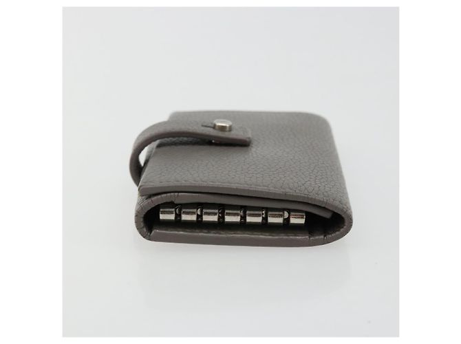 SAINT LAURENT Key Case Leather Gray Silver Auth bs35102 Brown Silvery - view 4