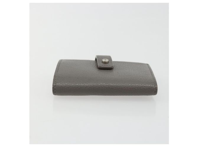 SAINT LAURENT Key Case Leather Gray Silver Auth bs35102 Brown Silvery - view 6