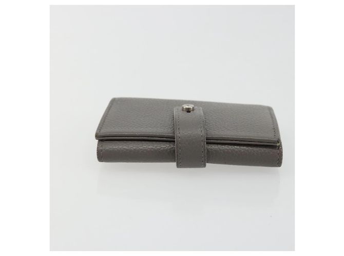 SAINT LAURENT Key Case Leather Gray Silver Auth bs35102 Brown Silvery - view 7