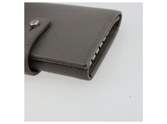SAINT LAURENT Key Case Leather Gray Silver Auth bs35102 Brown Silvery - view 8