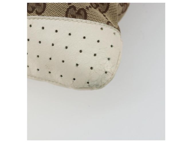 Borsa a Spalla GUCCI GG Canvas Beige Argento 145857 Auth BA12521 - vista 12