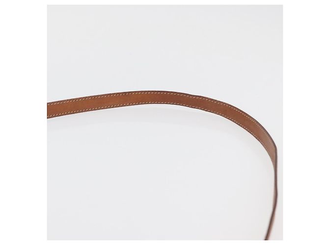 Céline Borsa a Mano CELINE Macadam Canvas PVC Pelle 2way Marrone Oro Auth BA12509 D'oro - vista 10