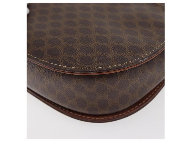 Céline Borsa a Mano CELINE Macadam Canvas PVC Pelle 2way Marrone Oro Auth BA12509 D'oro - vista 15