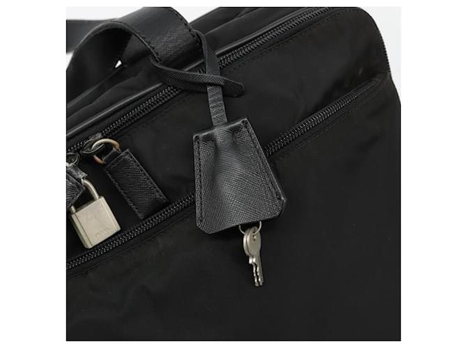 Borsa PRADA Nylon 2way Nera Argento Auth bs34745 Nero - vista 17