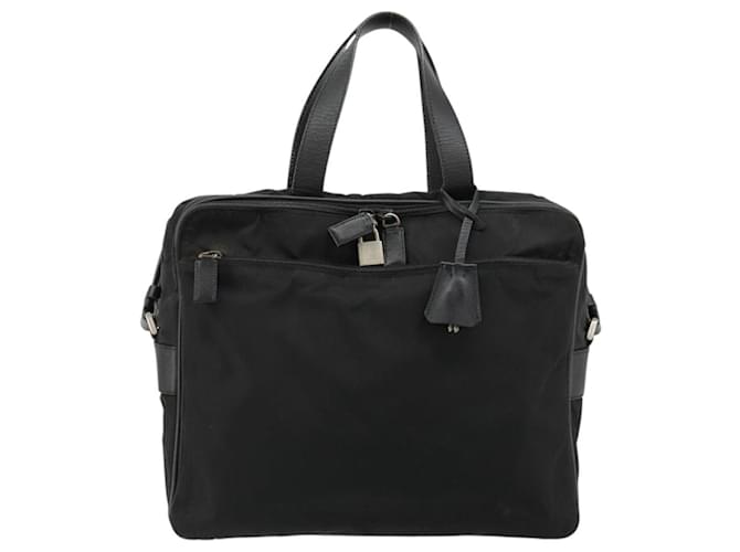 Borsa PRADA Nylon 2way Nera Argento Auth bs34745 Nero - vista 2