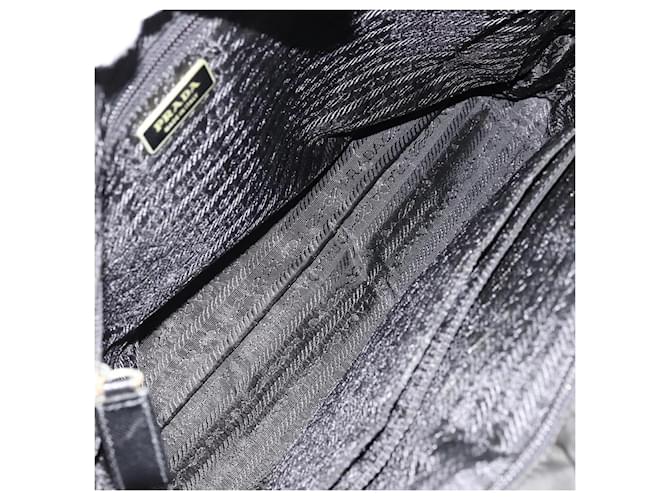 Borsa PRADA Nylon 2way Nera Argento Auth bs34745 Nero - vista 20