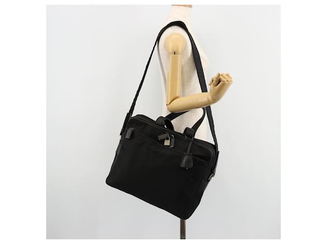 Borsa PRADA Nylon 2way Nera Argento Auth bs34745 Nero - vista 28