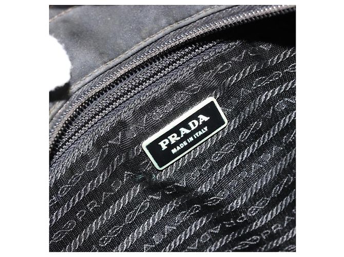 Borsa a Spalla PRADA Nylon Nero Argento Auth ka4274 - vista 16