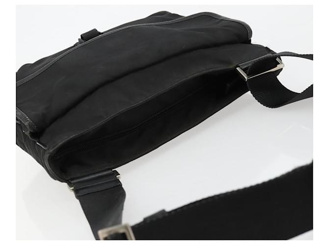 Borsa a Spalla PRADA Nylon Nero Argento Auth ka4274 - vista 6