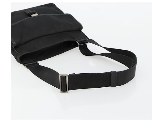Borsa a Spalla PRADA Nylon Nero Argento Auth ka4274 - vista 7
