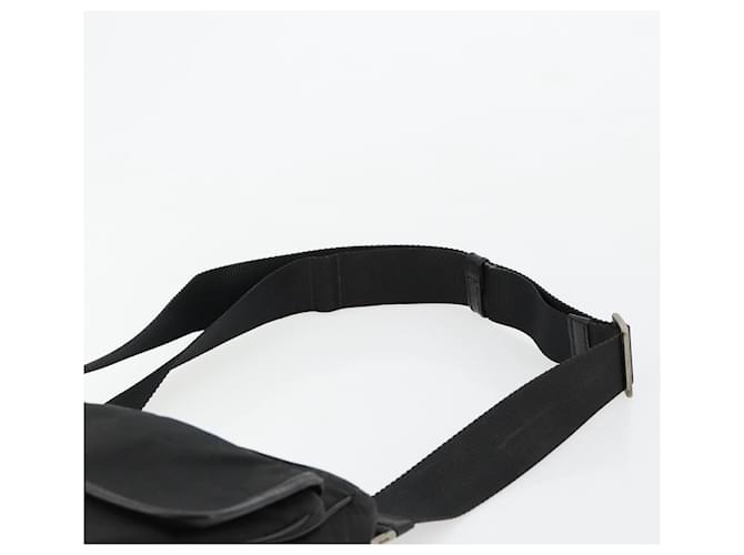 Borsa a Spalla PRADA Nylon Nero Argento Auth ka4274 - vista 8