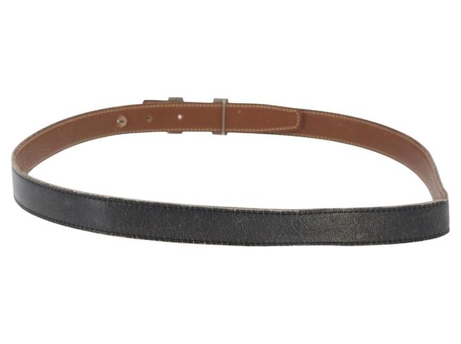 Hermès Cintura HERMES Constance Mini in pelle 39.4" Nera Autentica 176406 Nero - vista 2