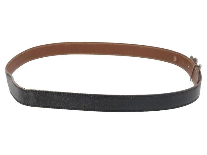 Hermès Cintura HERMES Constance Mini in pelle 39.4" Nera Autentica 176406 Nero - vista 4