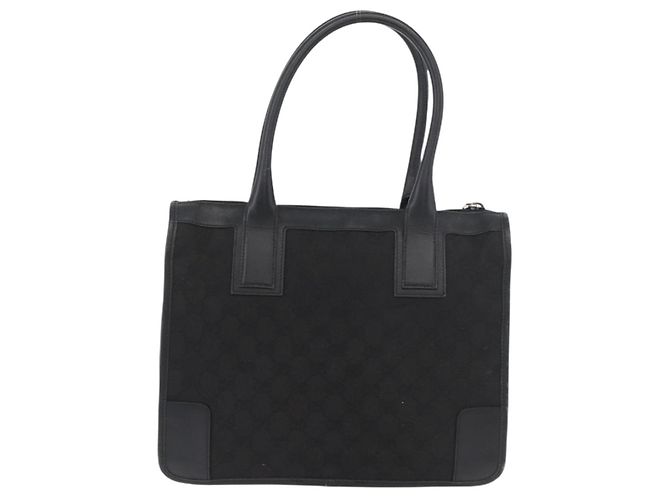 Borsa GUCCI GG Canvas Nera Oro 000 0855 Auth 180179 Nero D'oro - vista 3