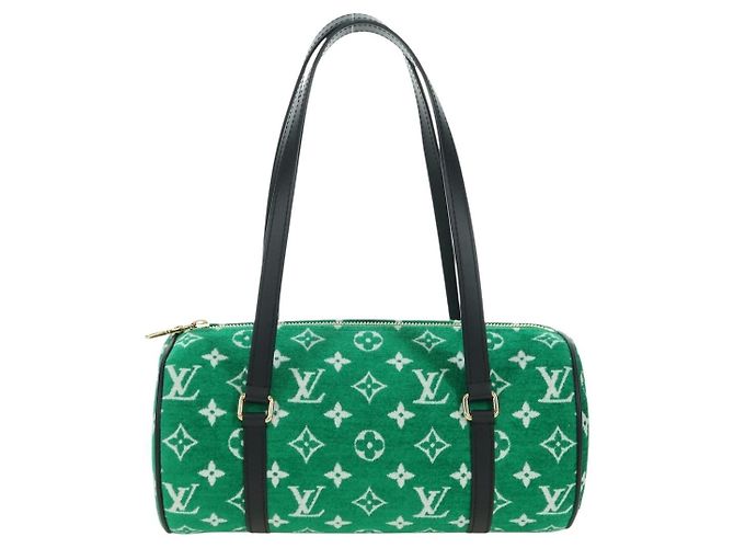 LOUIS VUITTON Monogram Jaguar Papillon Hand Bag Green M46206 LV Auth 178544SM Verde - vista 2