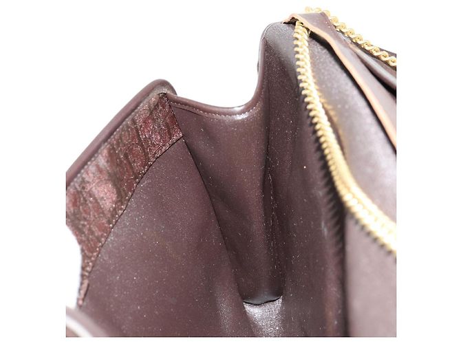 Borsa a Spalla con Catena Christian Dior Trotter Canvas Marrone Oro Auth 178742 D'oro - vista 21
