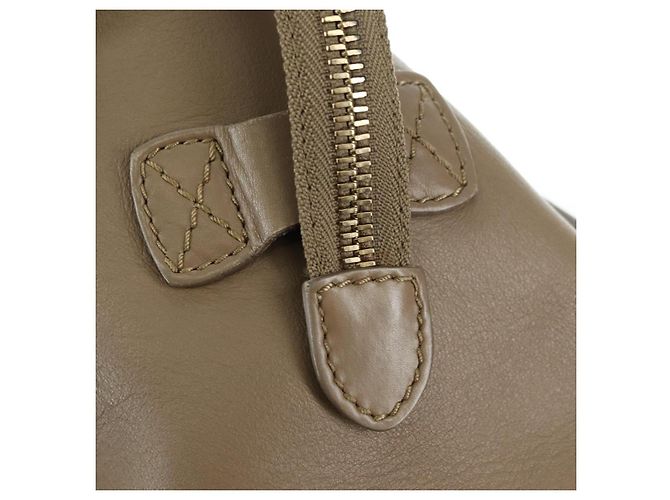 Céline Borsa CELINE Luggage Mini Shopper in pelle beige oro Auth am11586V D'oro - vista 15