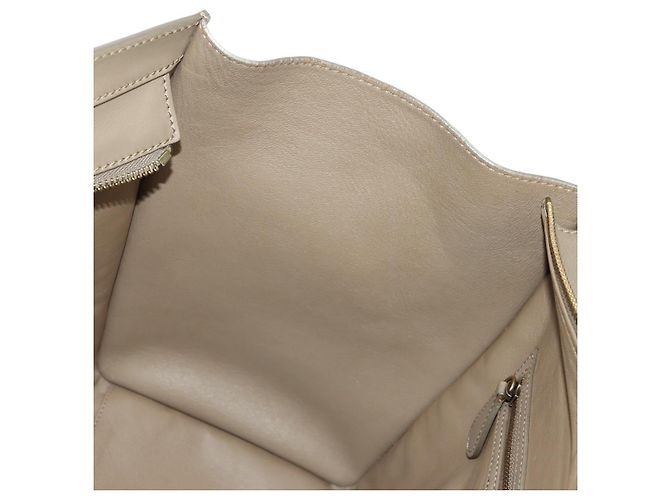 Céline Borsa CELINE Luggage Mini Shopper in pelle beige oro Auth am11586V D'oro - vista 20