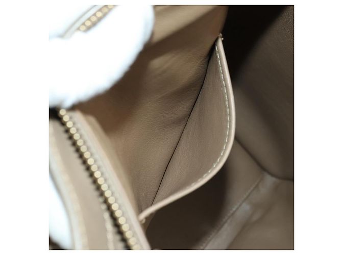 Céline Borsa CELINE Luggage Mini Shopper in pelle beige oro Auth am11586V D'oro - vista 21