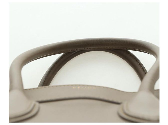 Céline Borsa CELINE Luggage Mini Shopper in pelle beige oro Auth am11586V D'oro - vista 8