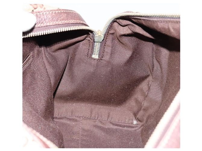 Borsa GUCCI GG Canvas Abbey Beige Oro 153026 Auth 179083 D'oro - vista 19