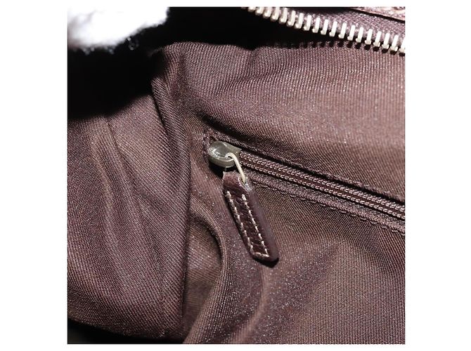 Borsa GUCCI GG Canvas Abbey Beige Oro 153026 Auth 179083 D'oro - vista 21