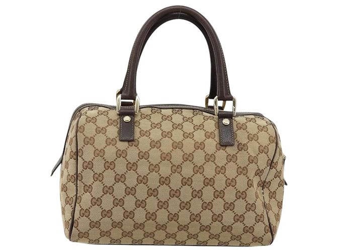 Borsa GUCCI GG Canvas Abbey Beige Oro 153026 Auth 179083 D'oro - vista 3