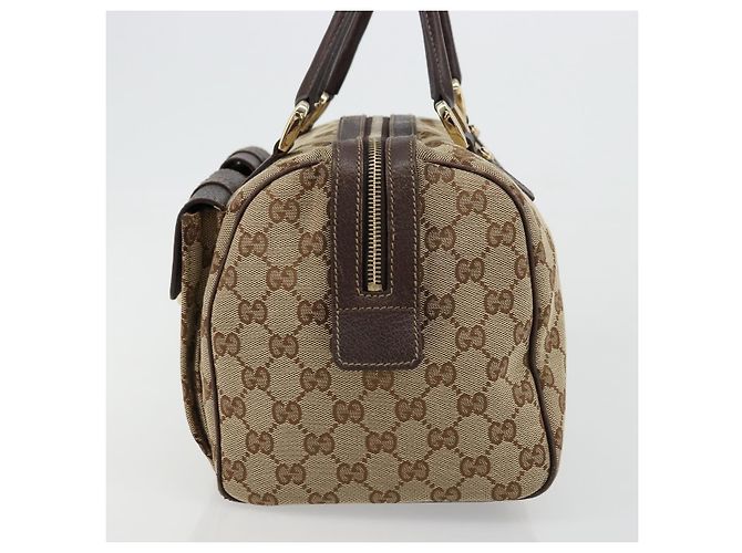 Borsa GUCCI GG Canvas Abbey Beige Oro 153026 Auth 179083 D'oro - vista 4