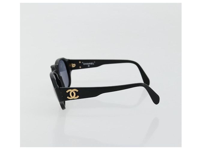 Gafas de sol CHANEL COCO de plástico Negro CC Auth 178797 - vista 4