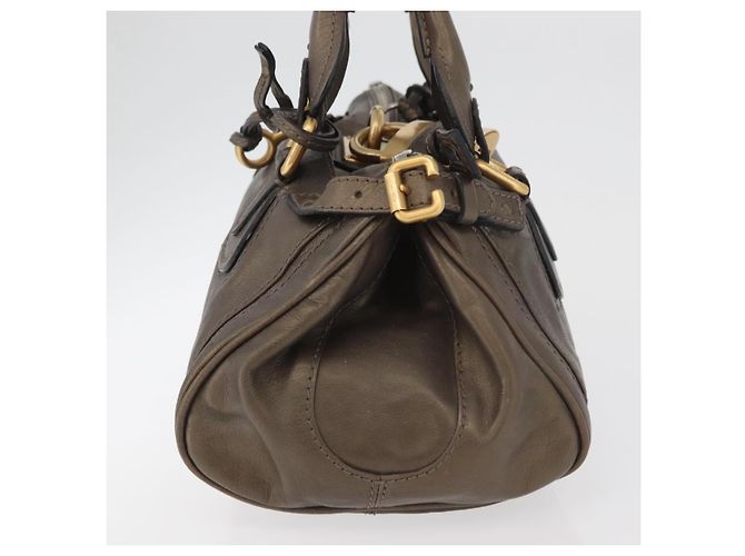Chloé Borsa Chloe Paddington in Pelle Oro Argento Auth BA12531A D'oro - vista 5