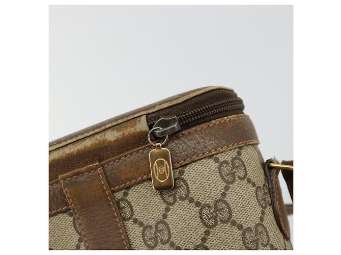 GUCCI GG Supreme Web Sherry Line Borsa in PVC Beige Oro 904 02 070 Auth hk3710 D'oro - vista 14