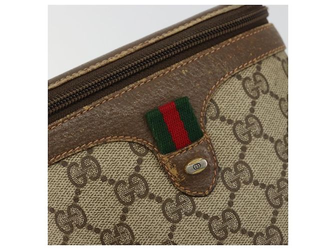 GUCCI GG Supreme Web Sherry Line Borsa in PVC Beige Oro 904 02 070 Auth hk3710 D'oro - vista 15