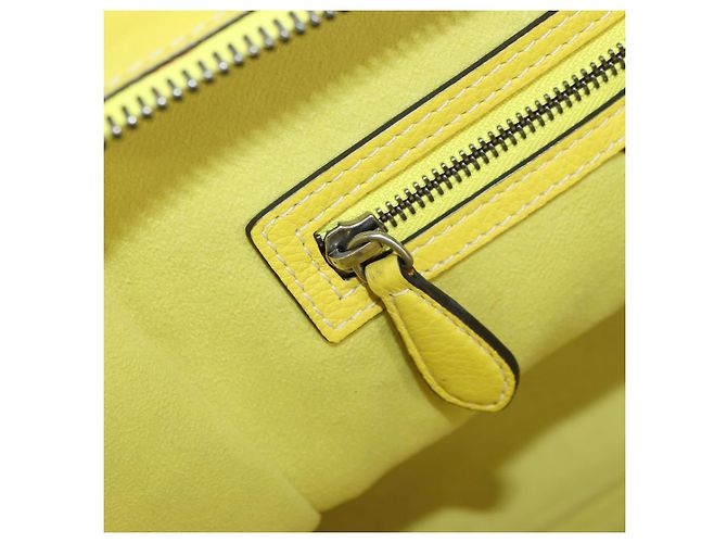 Céline Borsa CELINE Luggage Mini Shopper in pelle Giallo Auth ep14591V - vista 24