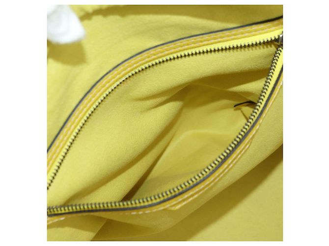 Céline Borsa CELINE Luggage Mini Shopper in pelle Giallo Auth ep14591V - vista 25