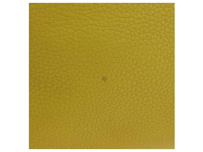 Céline Borsa CELINE Luggage Mini Shopper in pelle Giallo Auth ep14591V - vista 4