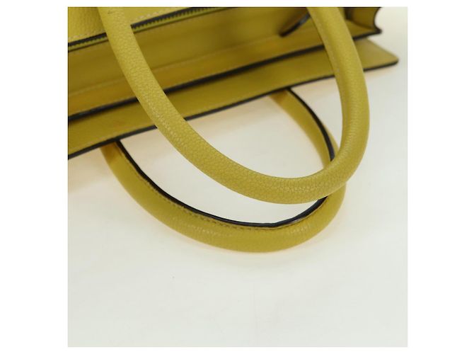 Céline Borsa CELINE Luggage Mini Shopper in pelle Giallo Auth ep14591V - vista 8