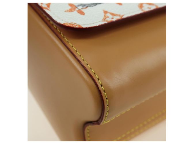 LOUIS VUITTON Catgram Twist MM Borsa a Spalla Bianca M44460 LV Auth 176866SM Bianco Monogramma - vista 11