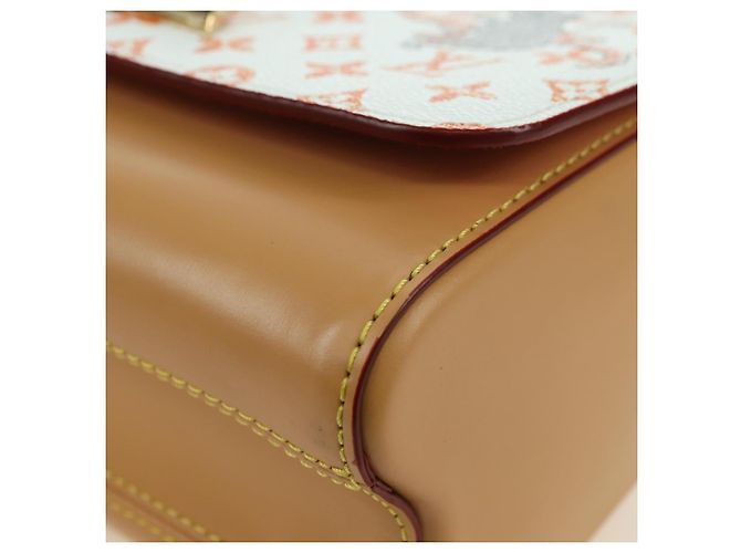 LOUIS VUITTON Catgram Twist MM Borsa a Spalla Bianca M44460 LV Auth 176866SM Bianco Monogramma - vista 12