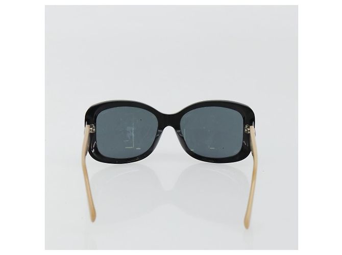 Gafas de sol CHANEL COCO Mark de plástico Beige Black CC Auth 179322 Negro - vista 3