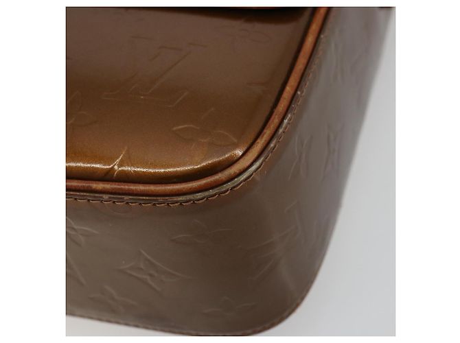 LOUIS VUITTON Borsa a Spalla Monogram Vernis Christie GM Bronze M91107 Auth ka4295 Bronzo - vista 10