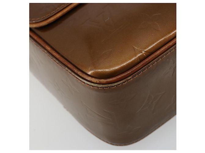 LOUIS VUITTON Borsa a Spalla Monogram Vernis Christie GM Bronze M91107 Auth ka4295 Bronzo - vista 11