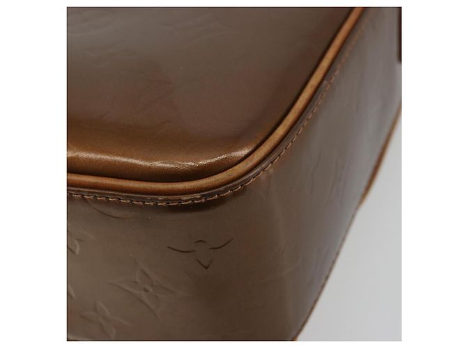 LOUIS VUITTON Borsa a Spalla Monogram Vernis Christie GM Bronze M91107 Auth ka4295 Bronzo - vista 12
