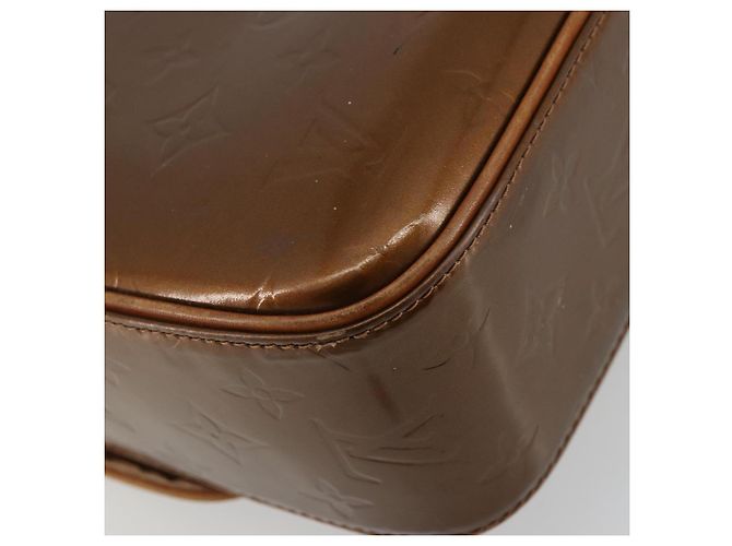 LOUIS VUITTON Borsa a Spalla Monogram Vernis Christie GM Bronze M91107 Auth ka4295 Bronzo - vista 13